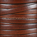 10mm flat CAMEL leather MED BROWN - meter