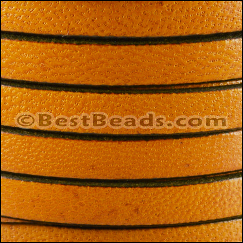 10mm flat CAMEL leather CARAMEL - meter