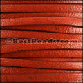 3mm flat CAMEL leather BLOOD ORANGE - meter