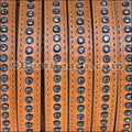 10mm flat CRYSTAL leather TAN - 1 meter