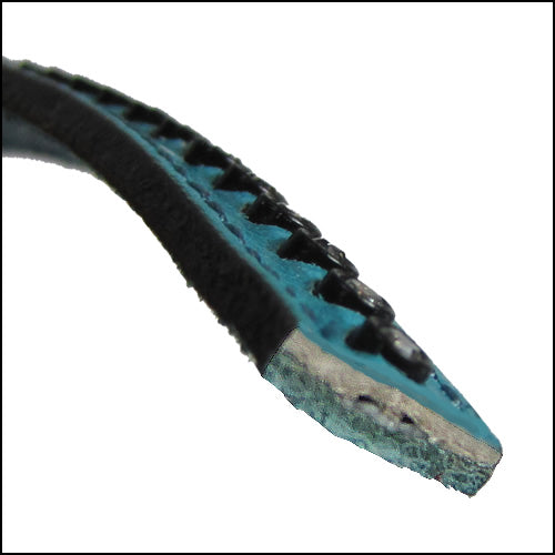 10mm flat CRYSTAL leather SALMON - 1 meter