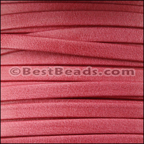 3mm flat DENVER leather ROSE - meter