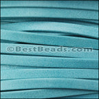 3mm flat DENVER leather TURQUOISE - meter