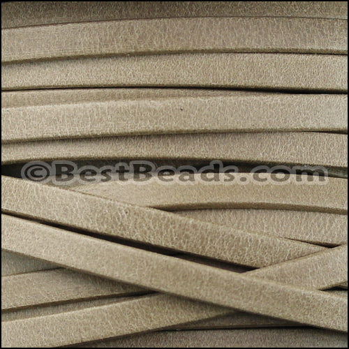 3mm flat DENVER leather TAUPE - meter