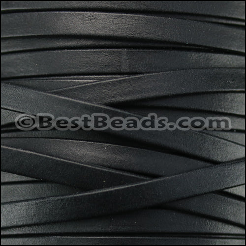 5mm flat DENVER leather BLACK - meter