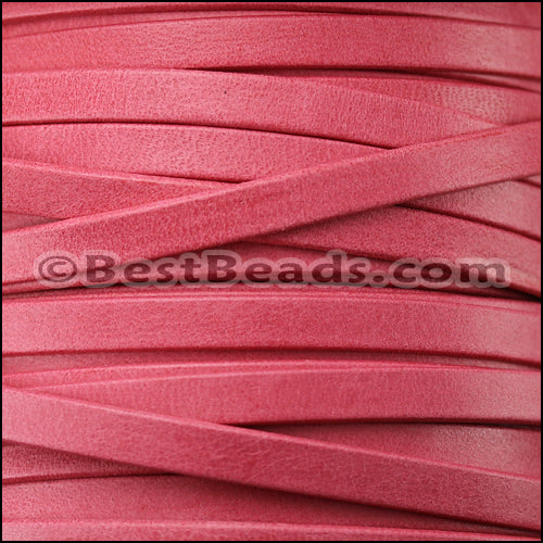5mm flat DENVER leather ROSE - meter