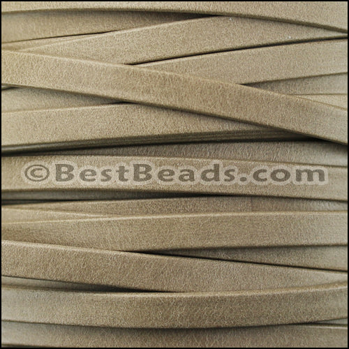 5mm flat DENVER leather TAUPE - meter