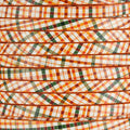 5mm flat EURO PRINTED leather WHITE/GREEN PLAID - meter