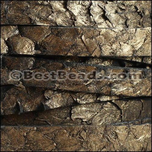 10mm flat PERCH leather GOLD - 1 meter