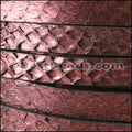 10mm flat SALMON leather BURGUNDY - 1 meter