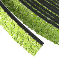 10mm flat GLITTER leather LIME GREEN - meter