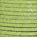 5mm flat GLITTER leather LIME GREEN - meter