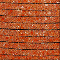 5mm flat GLITTER leather RUST - meter