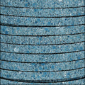 5mm flat GLITTER leather SKY BLUE - meter