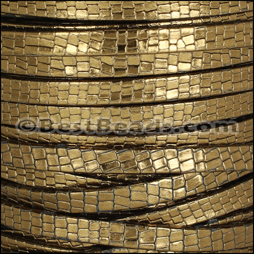 5mm flat GRECO leather BRONZE - meter