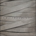10mm flat GOAT SUEDE leather WARM GREY - meter
