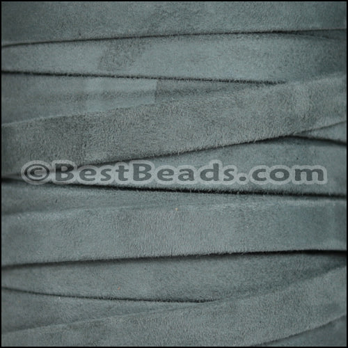 10mm flat GOAT SUEDE leather COOL GREY - meter