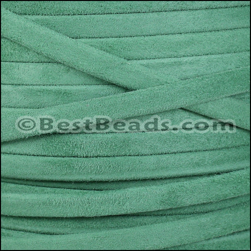 5mm flat GOAT SUEDE leather JADE - meter