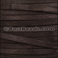 5mm flat GOAT SUEDE leather BROWN - meter