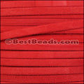 5mm flat GOAT SUEDE leather RED - meter