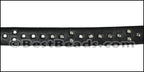 10mm flat ITALIAN STUDDED leather STYLE 3 BLACK - 1 meter