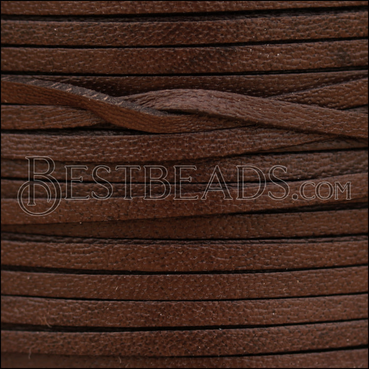 2.5mm Kangaroo Lace DARK BROWN - meter