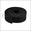20mm flat INDIAN Leather Cord BLACK - 1m strip