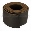 40mm flat INDIAN Leather Cord DARK BROWN - 1m strip