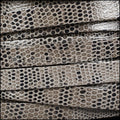 10mm flat LIZARD PRINT leather GREY - meter