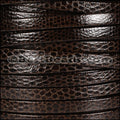 5mm flat LIZARD PRINT leather DK BROWN - meter