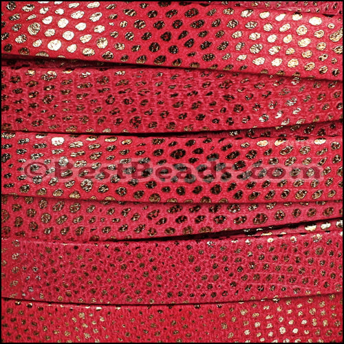 10mm flat LUXOR leather RED - meter