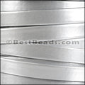 10mm flat MATTE PEARL leather SILVER - meter