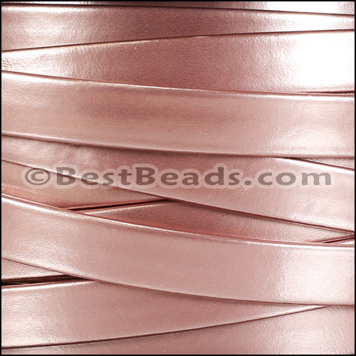 10mm flat MATTE PEARL leather PINK - meter