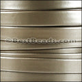 10mm flat MATTE PEARL leather ANT PEWTER - meter