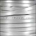 5mm flat MATTE PEARL leather SILVER - meter
