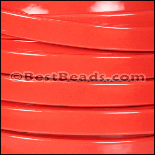 10mm Flat PATENT leather CORAL - meter