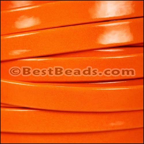 10mm Flat PATENT leather ORANGE - meter