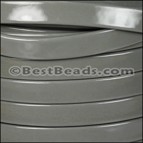 10mm Flat PATENT leather GREY - meter