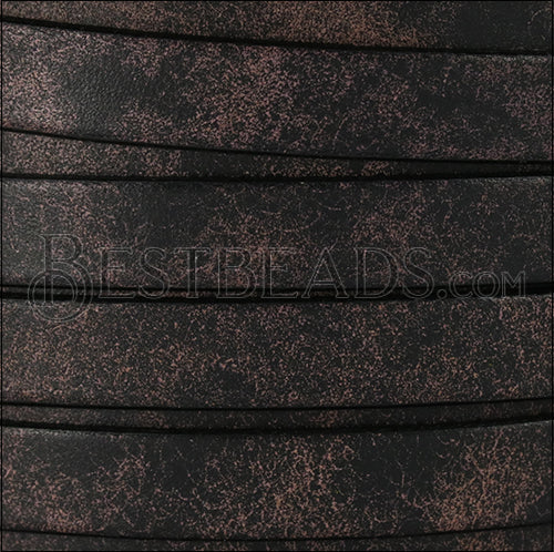 10mm flat RUSTIC leather PURPLE - meter
