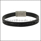 8mm flat ROMAN leather DARK BROWN - meter