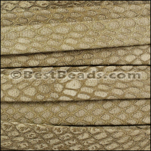 10mm flat SAVANNAH leather OLIVE - meter