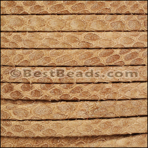 5mm flat SAVANNAH leather CAMEL - meter