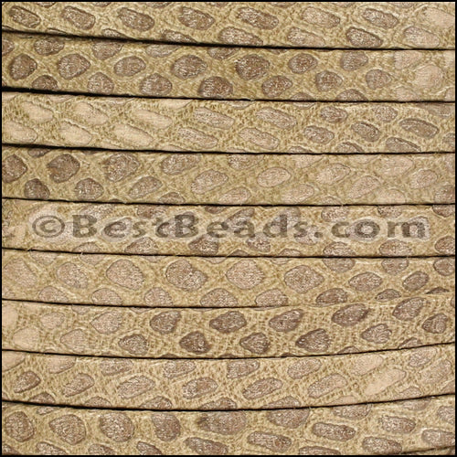 5mm flat SAVANNAH leather BEECHWOOD - meter