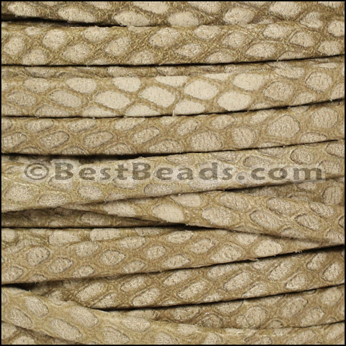 5mm flat SAVANNAH leather OLIVE - meter