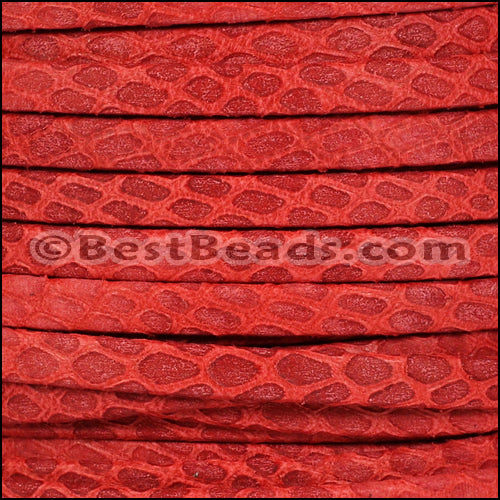 5mm flat SAVANNAH leather RED - meter