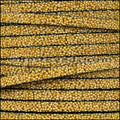 5mm flat SEED BEAD leather MUSTARD - 1 meter