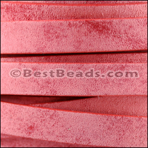 10mm flat VINTAGE MEDITERRANEAN leather RED - meter