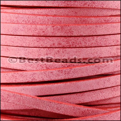 5mm flat VINTAGE MEDITERRANEAN leather RED - meter