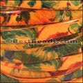 10mm flat WATERCOLOR leather FLORAL ORANGE - meter