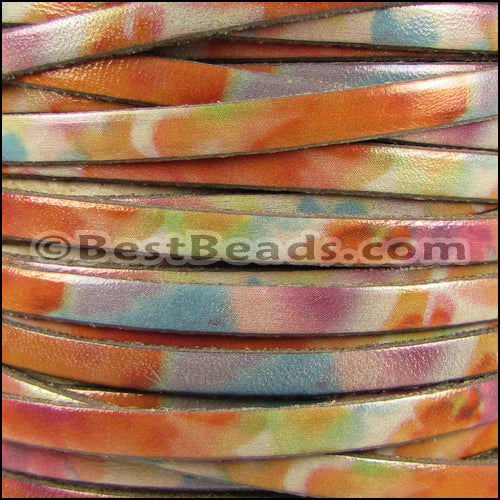 5mm flat WATERCOLOR leather BRUSHED - meter